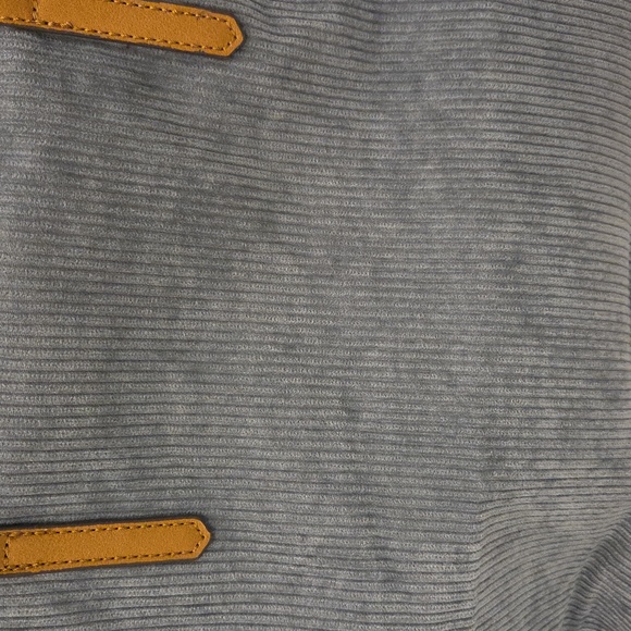 Sonoma Blue Corduroy Tote Bag with Tan Straps. New with Tags. - Picture 6 of 9